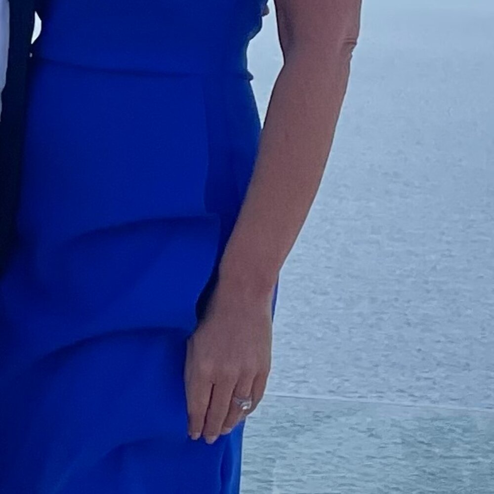 Chiara Boni Blue Off-Shoulder Dress - Picture 9 of 10